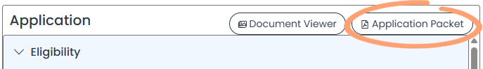 Grants portal application packet