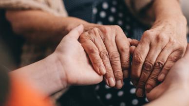 People holding hands