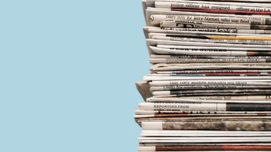 Stack of newspapers