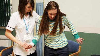 Nurse with patient