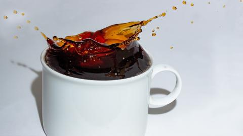 Coffee cup splash