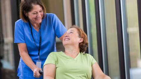 Nurse with patient