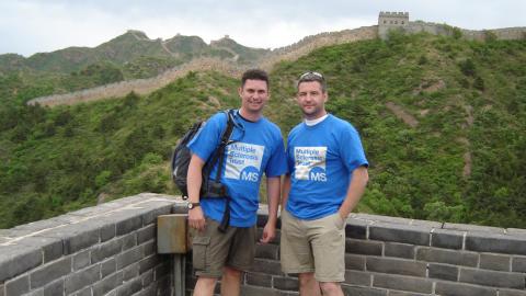 David walking the Great Wall of China
