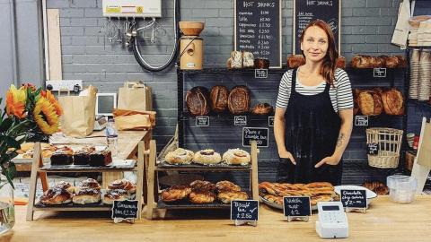 Iza in her bakery