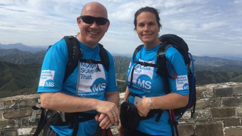 Stuart walking Great Wall of China