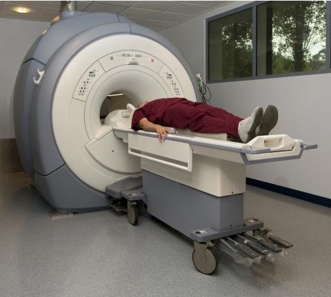 person ready for an mri scan