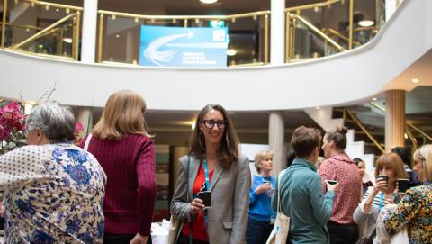 Conference delegates lunching