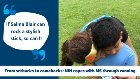 Niti kissing her son