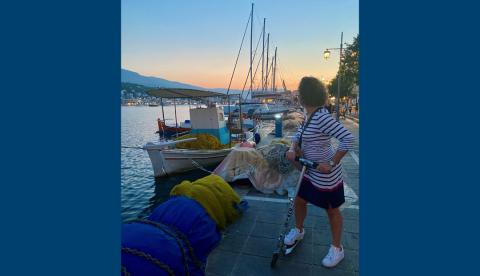 Sally on her scooter