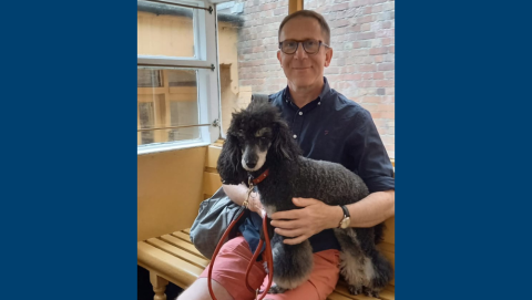 Chris Bridges with his dog