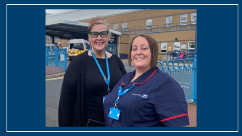 Image features MS Specialist Nurses Carmel Wilkinson and Ashley Thomas