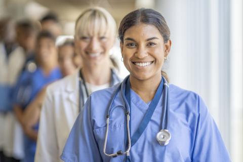 Nurse smiling at camera