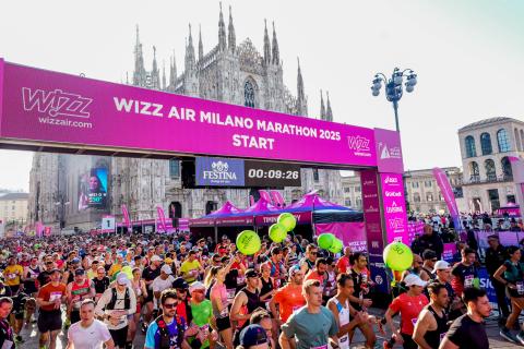 Milan Marathon start line