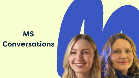 text saying MS conversations and a picture of the guests of the podcast