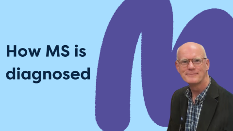 How MS is diagnosed:  your questions answered with picture of our podcast guest Professor Alasdair Coles