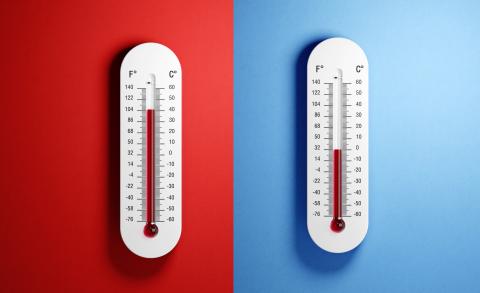 Hot and cold thermometers