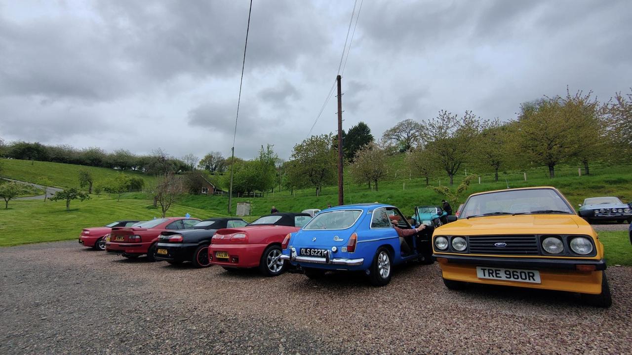line of classic cars