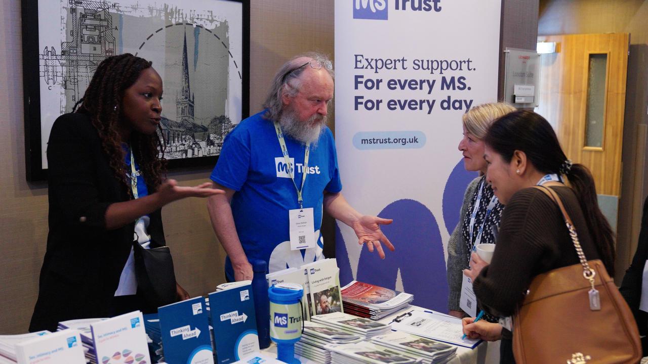 Brenda and Simon on information stand