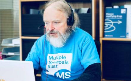 Simon answering the MS Trust helpline