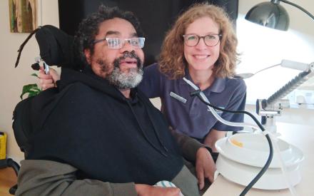 Sarah Watson with Dawson